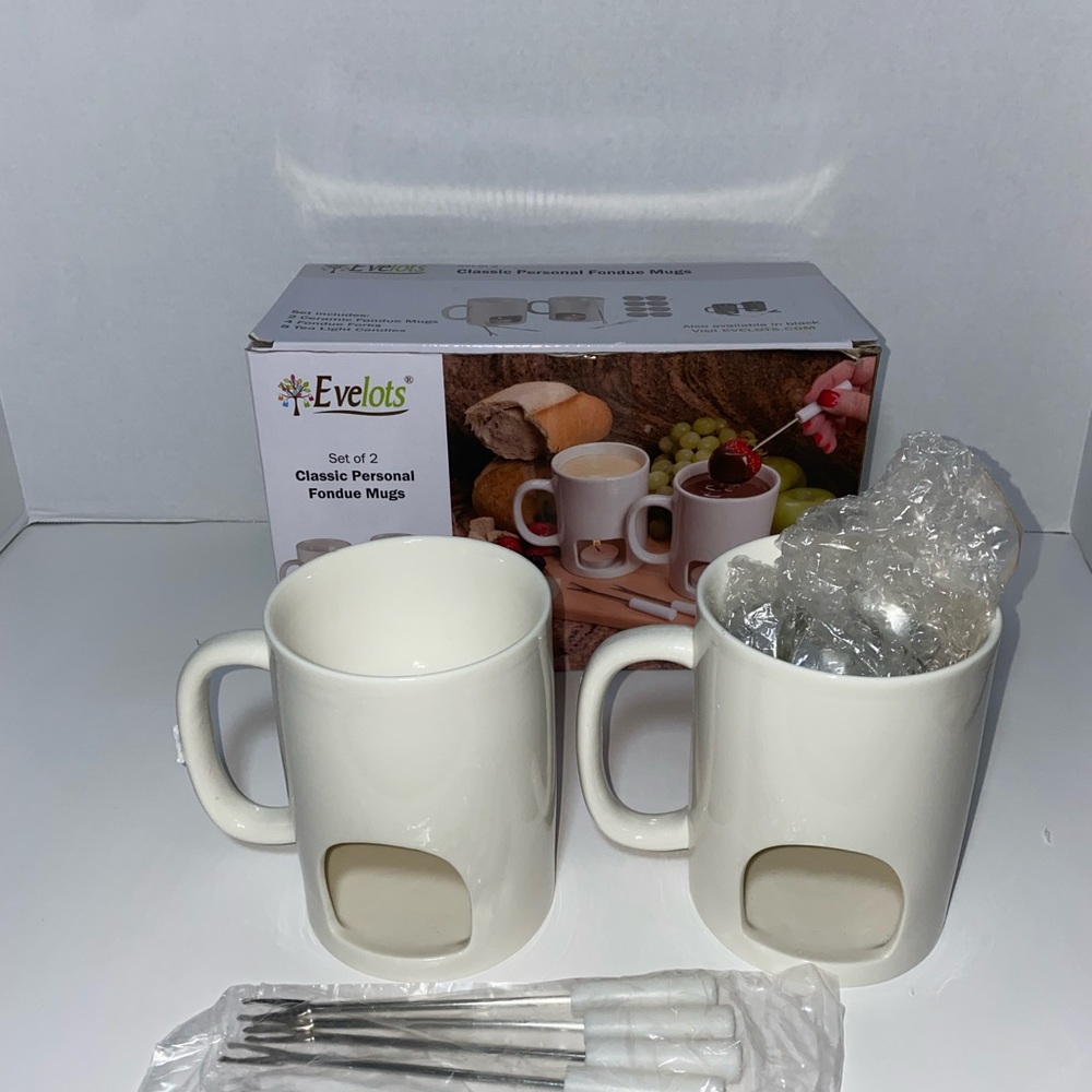 Evelots : Set of two classic personal fondue mugs